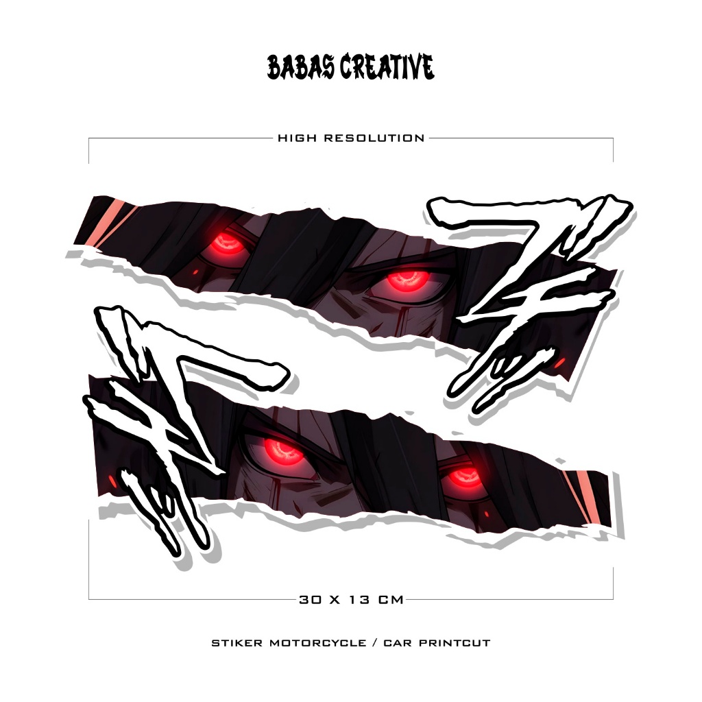 Jual STICKER PRINT CUT / STICKER MATA / MOTIF MADARA / STOCK DECALS ...