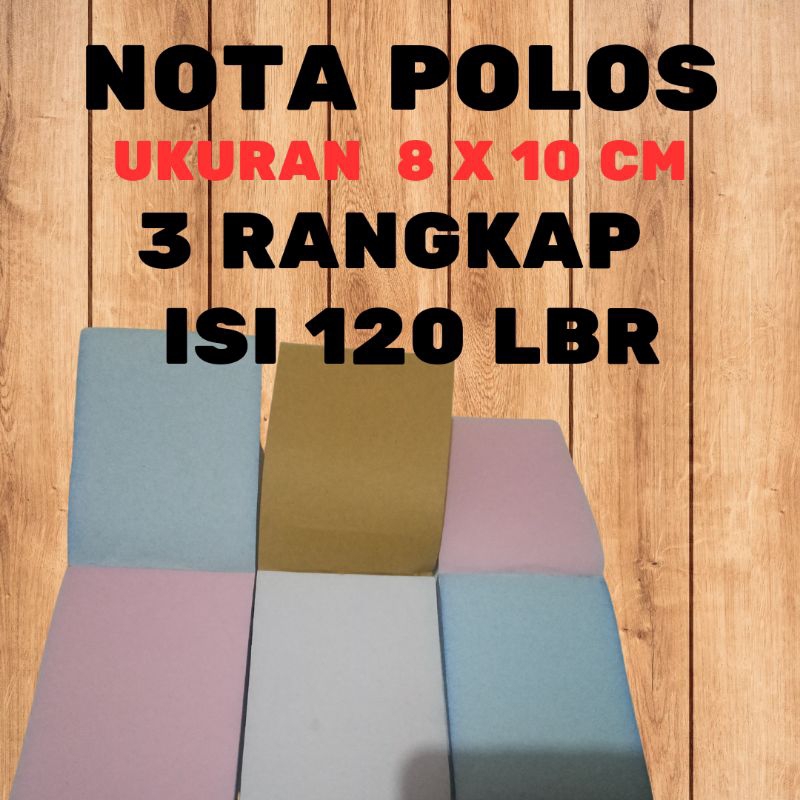 Jual Nota Polos Ukuran 8 x 10 cm (3rangkap) | Shopee Indonesia