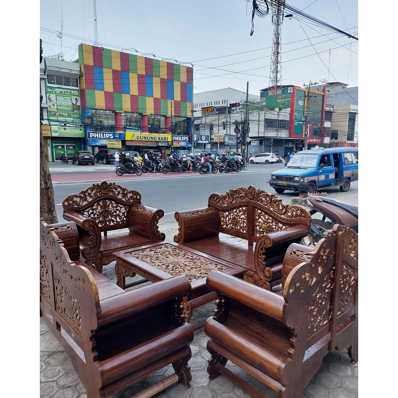 Jual Kursi Tamu Madura Arjuna Kursi Minimalis Kursi Tamu Shopee Indonesia