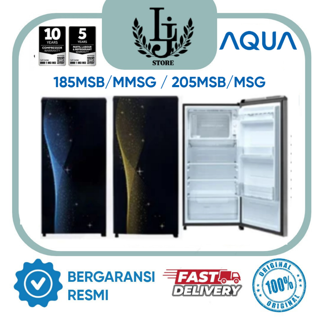 Jual Kulkas Aqua 1 Pintu 185MSB/MSG / 205MSB/MSG Kulkas 1 Pintu Aqua