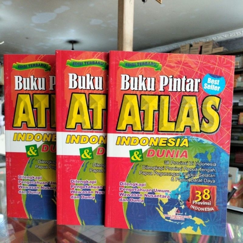 Jual Buku Pintar Atlas Indonesia dan Dunia 38 provinsi Edisi Terbaru ...