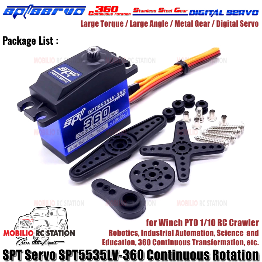 Jual SPT Servo SPT5535LV-360 Continuous Rotation Metal Gear Digital ...