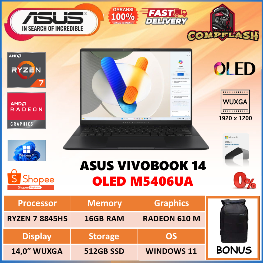 Cover Skin Adesiva In Carbonio Per Asus Vivobook S14 OLED M5406UA &ndash; Pelle PU/Carbonio/Vinile