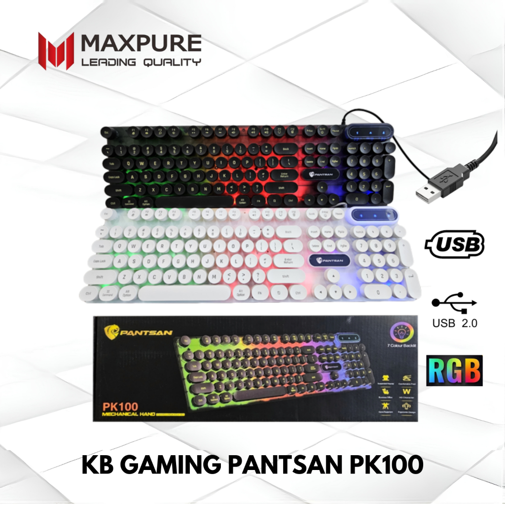 Jual Keyboard Pantsan Pk100 RGB gaming keyboard | Shopee Indonesia