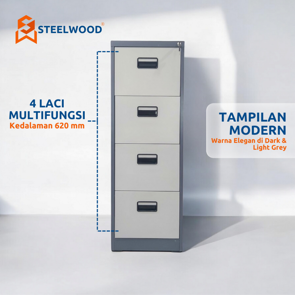 Jual [READY STOCK] STEELWOOD || FILLING CABINET/RAK PENYIMPANAN/LACI ...