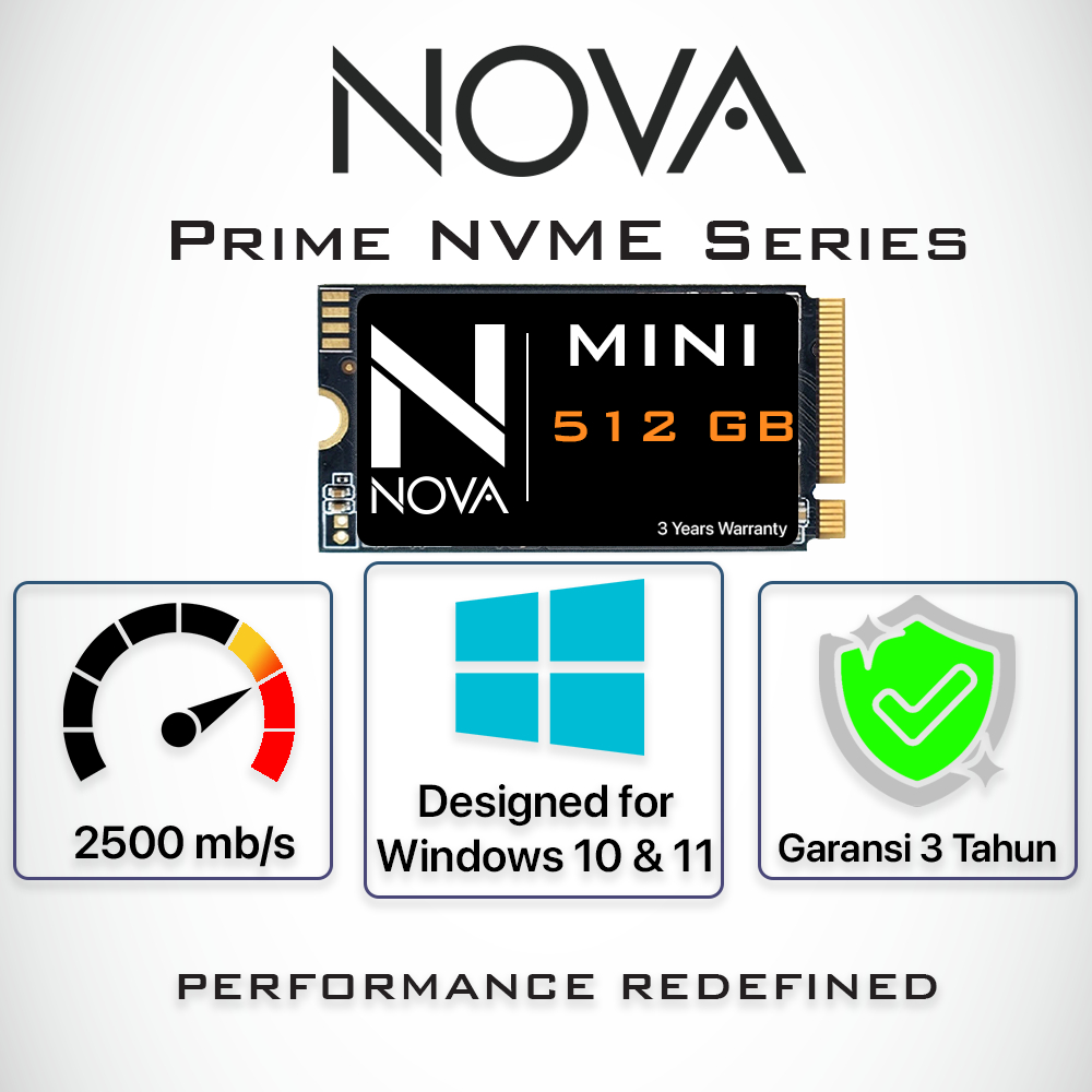Jual SSD NVME 2242 512GB M.2 Nova Mini M2 PCIe Gen3 X4 512 GB | Shopee ...