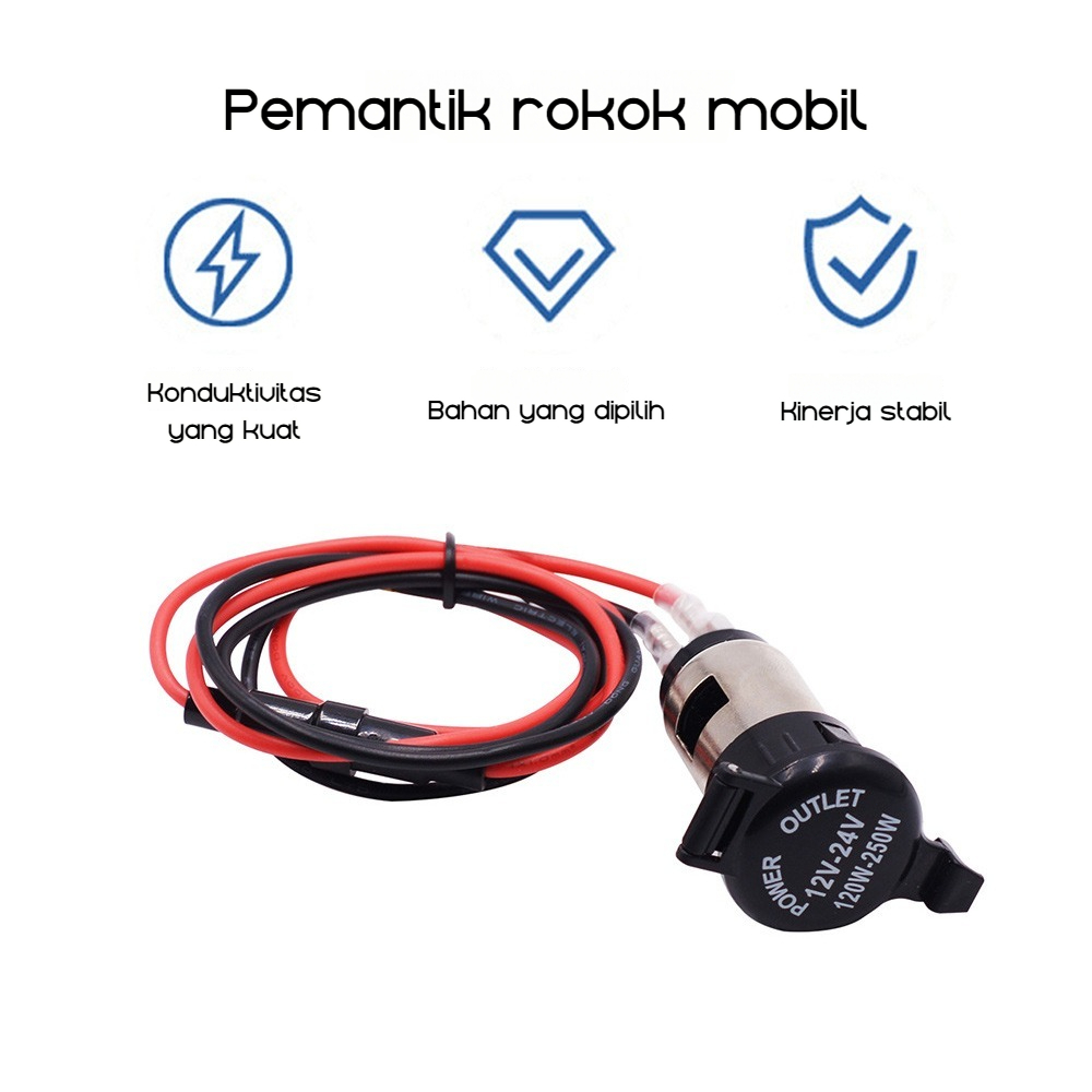 Jual Pengapian rokok mobil 12-24V Lighter Socket Charger Mobil ...