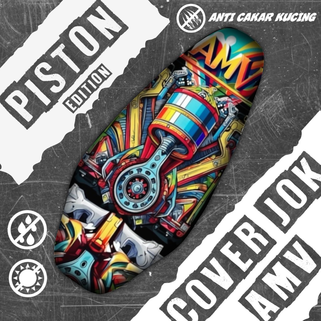 Jual Sarung Jok Motor Amv Project Motif Engine Anti cakaran Kucing dan ...
