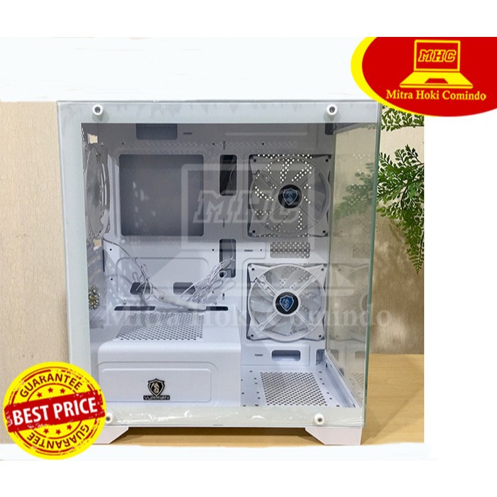 Jual CASING PC VURRION CASING KOMPUTER GAMING VURRION GLASSIFY WHITE 3 ...