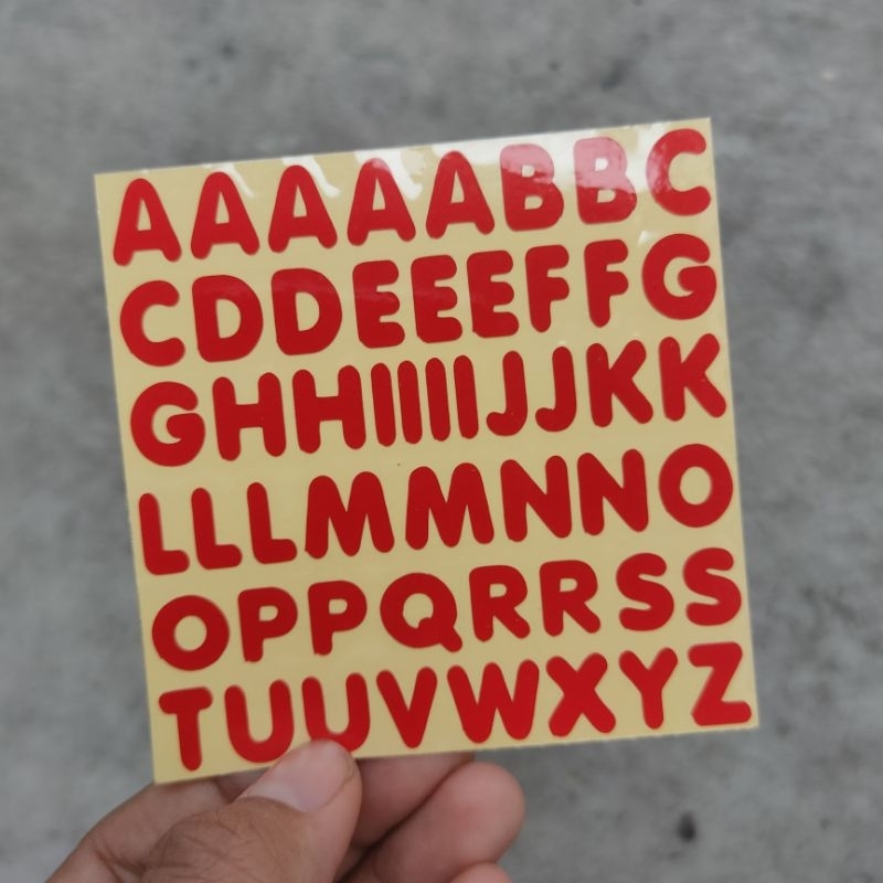 Jual Stiker huruf abjad abc sticker cutting nama | Shopee Indonesia
