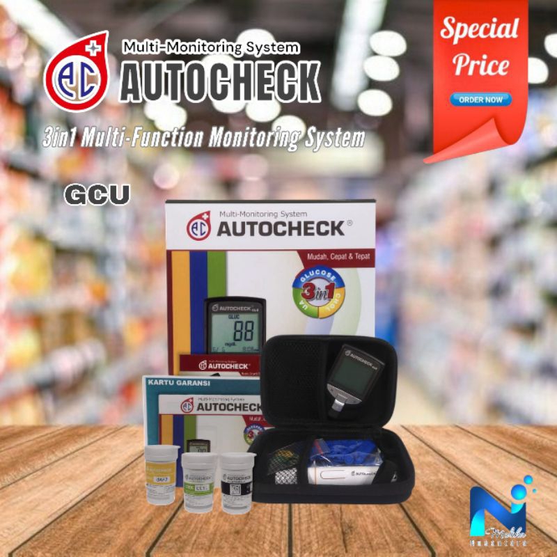 Jual Multi Monitoring System GCU Autocheck 3 in 1 Cek Gula Darah , Asam ...
