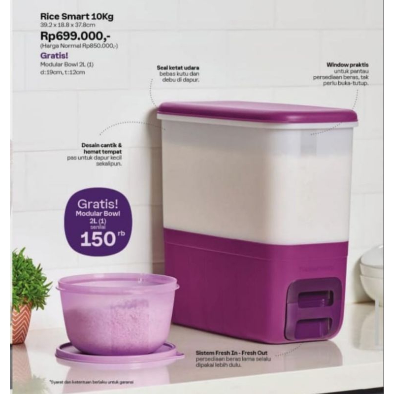 Jual Rice Smart 10kg Tupperware | Shopee Indonesia
