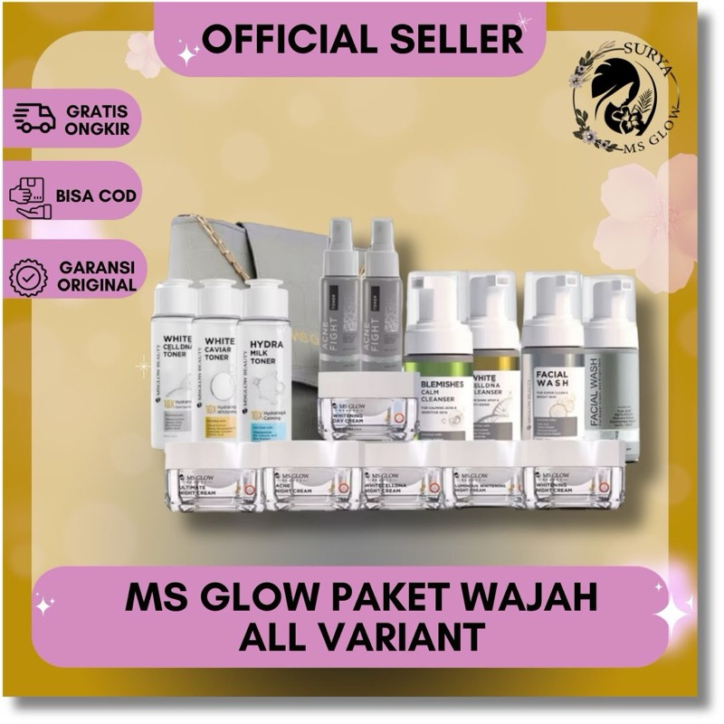 Jual MS GLOW PAKET WAJAH / PAKET WAJAH MS GLOW / MS GLOW ORIGINAL / MS