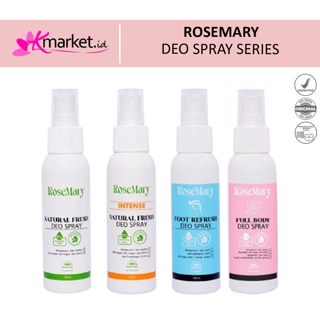 Jual Rosemary Natural Fresh Deo Spray | Penghilang Bau Badan