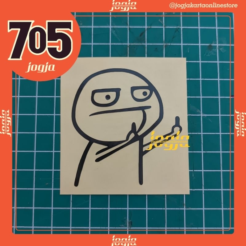 Jual STICKER CUTTING STIKER ANIMASI MIDDLE FINGER 6*6.5 CM | Shopee ...