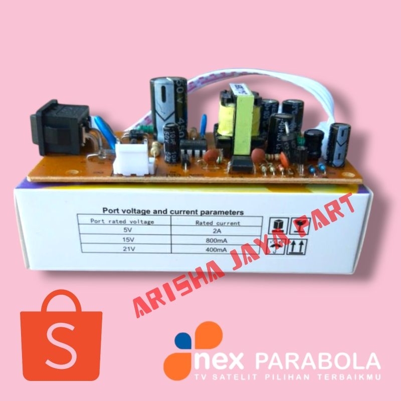 Jual Power Sulpy Receiver Parabola 4 Pin PSU Nex parabola Autosat ...