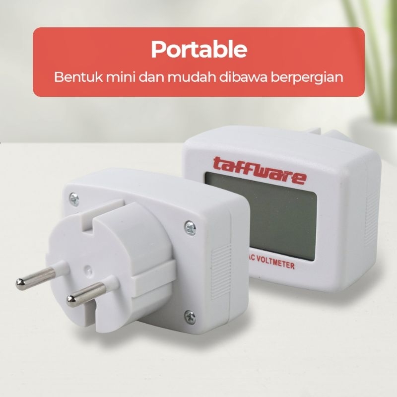 Jual Taffware Voltmeter Digital AC EU Plug 110-300V / Alat Pengukur ...