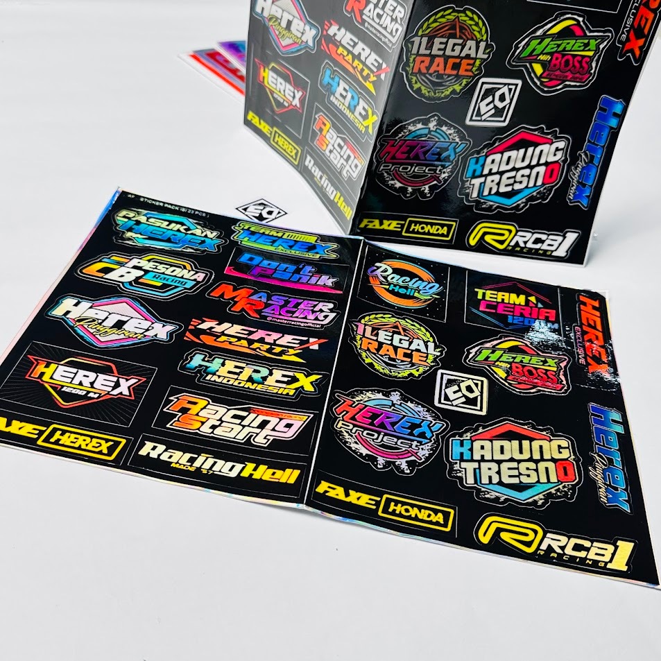 Jual Sticker Pack Random Herex Racing Isi 23 Pcs (Kode AF) | Vinyl ...
