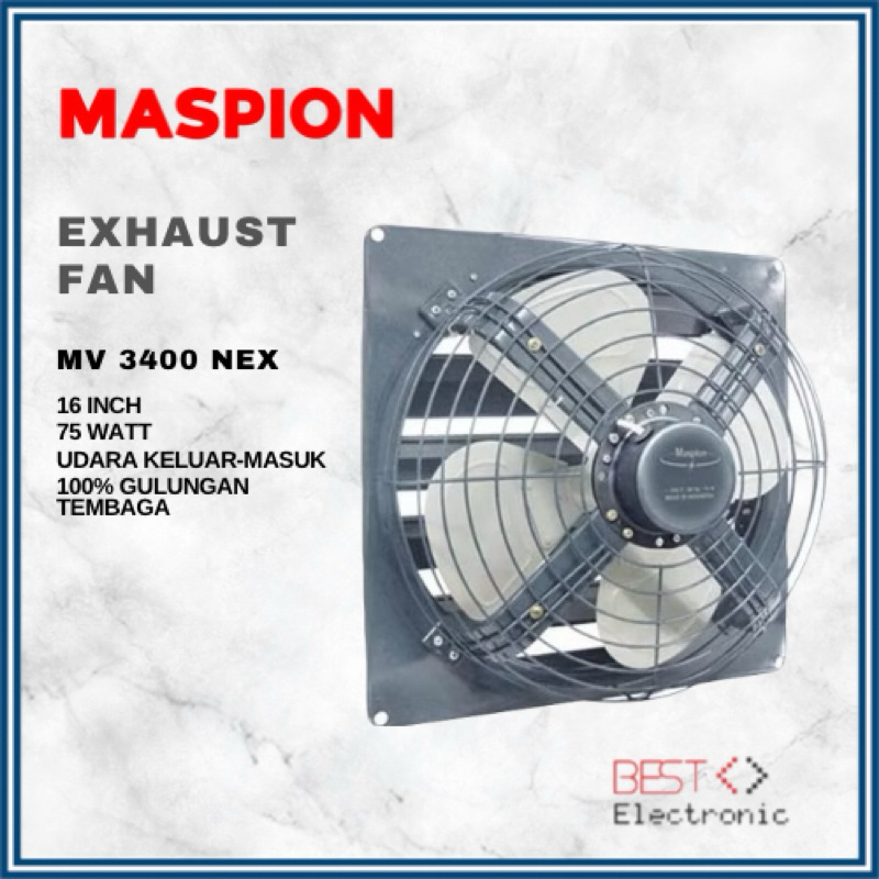 Jual Kipas Industrial Maspion Wall Exhaust Fan Dinding Mv Nex Inch Mv Nex Mv