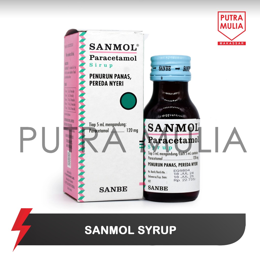 Jual SANMOL SYRUP FORTE SIRUP 60 ML PARACETAMOL | Shopee Indonesia