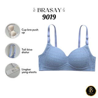 Brasay Bra Push Up Bra Tanpa Kawat Anti Kendur Untuk Wanita 9019