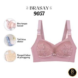Brasay Bra Fashion Wanita Cup 3/4 Bra Wanita Tanpa Kawat 9057