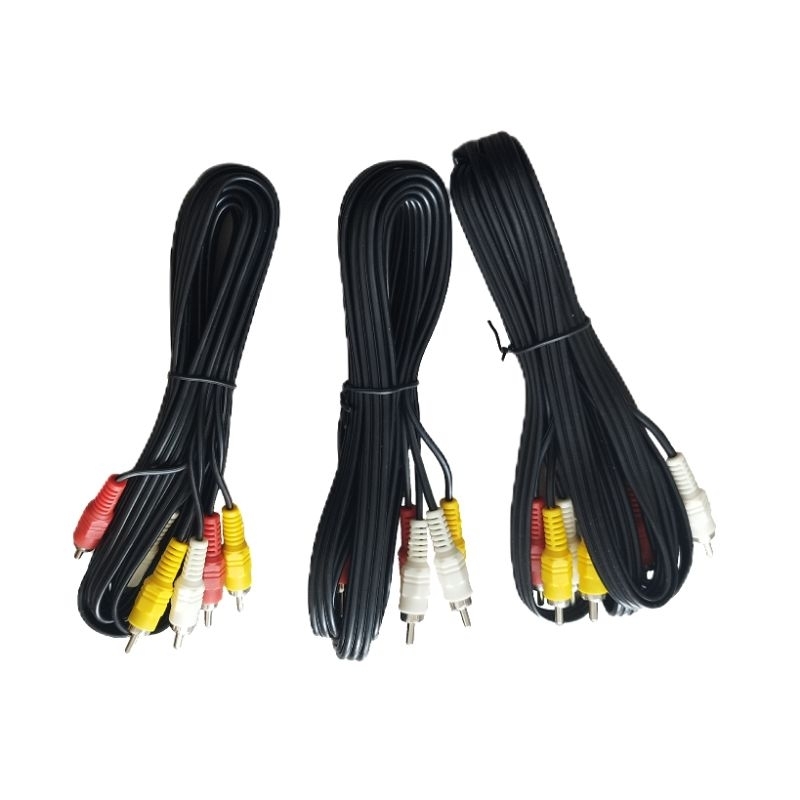 Jual Kabel Jack Jek RCA 3 Meter / 3 Warna / Merah Kuning Putih Kualitas ...