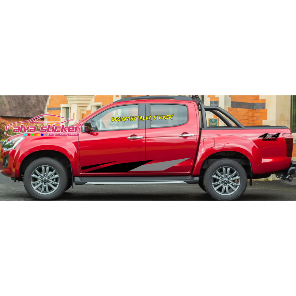Jual sticker dmax stiker dmax list body mobil isuzu d-max cutting ...