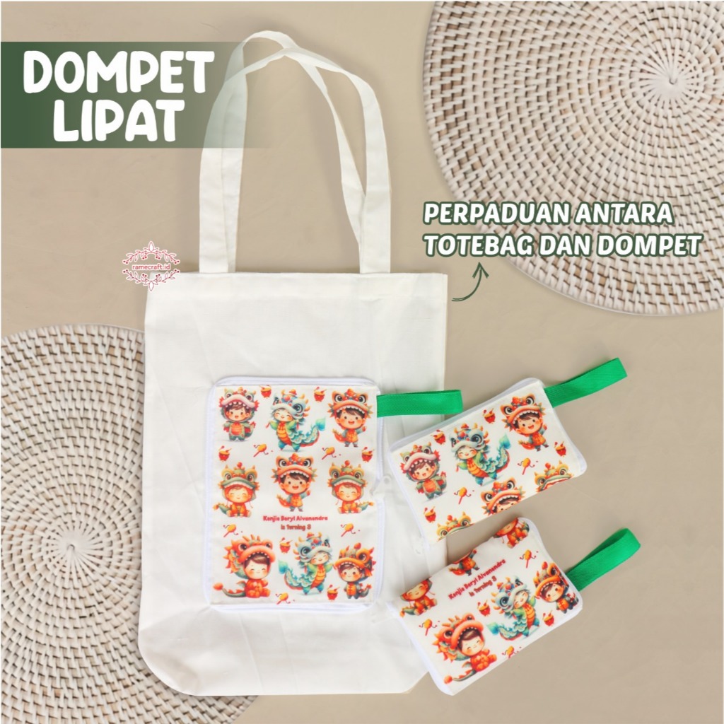 Souvenir Tas Lipat Tote Bag Lipat Custom Souvenir Tas Belanja