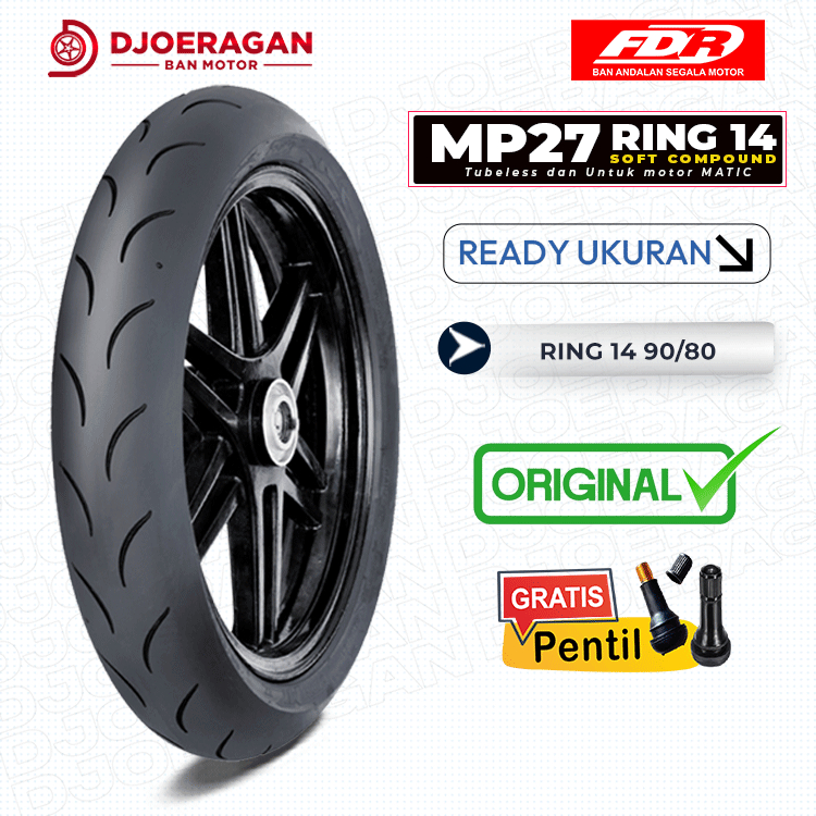 Jual SEPASANG / SATUAN BAN MOTOR MATIC FDR MP27 Ring 14 90/80 100/80 ...