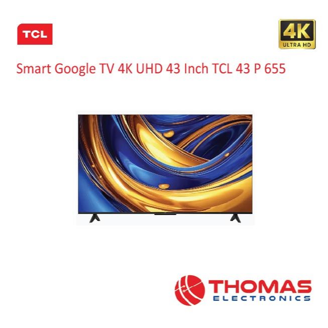 Jual Google Led TV 4K UHD 43 Inch TCL 43P655 43 P 655 HDR 10 Garansi ...