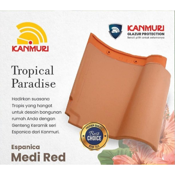 Jual Kanmuri Espanica Medi Red Genteng Keramik Original | Shopee Indonesia