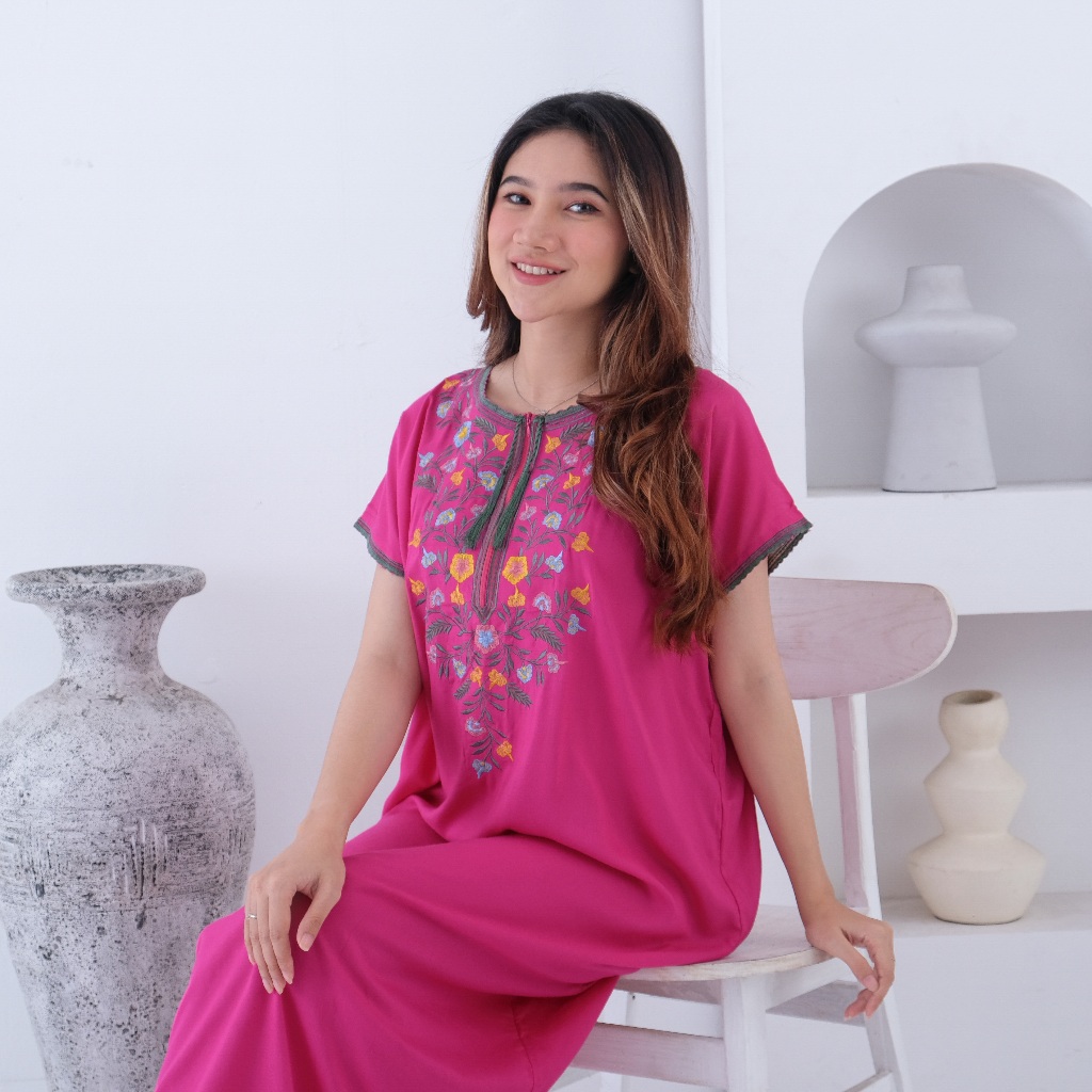 Jual Daster Polos Bordir Daisy Katun Rayon Premium | Shopee Indonesia