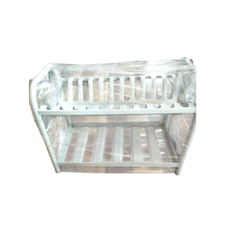 Jual rak piring besi flipper susun 2 rak dapur fliper multifungsi putih ...