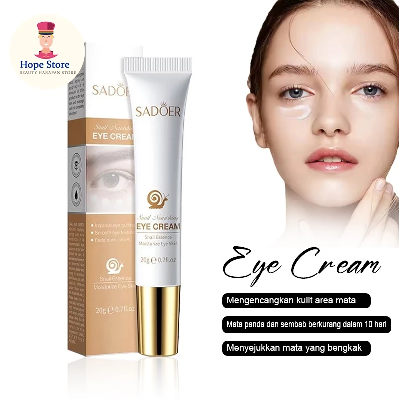 SADOER Eye Cream 20g - Krim Menghilangkan Mata Panda Pelembab Mencerahkan | AutoStock