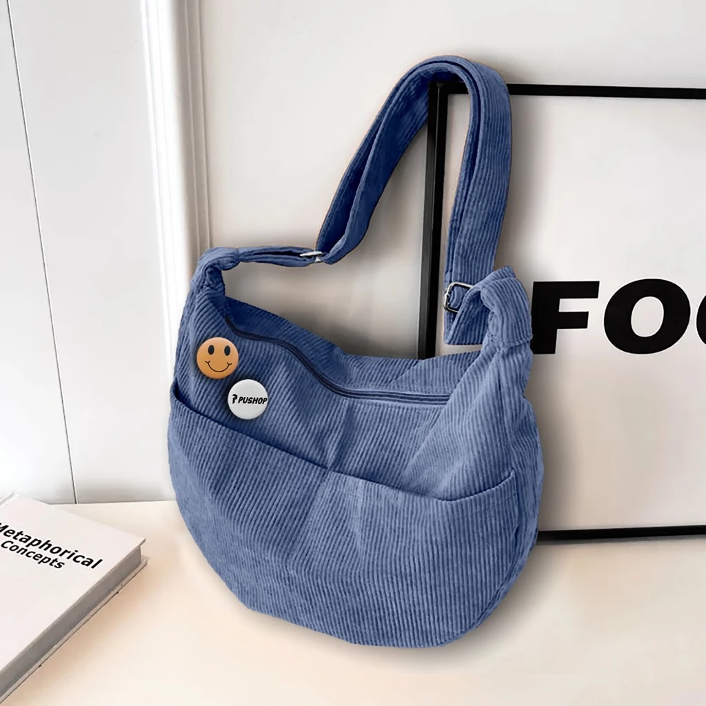 Foto 5 PUSHOP Tas Selempang Corduroy Pria Wanita ASTER - Slingbag Corduroy Uniseks FREE 2 PIN BROS Sling bag Casual Terbaru | 005