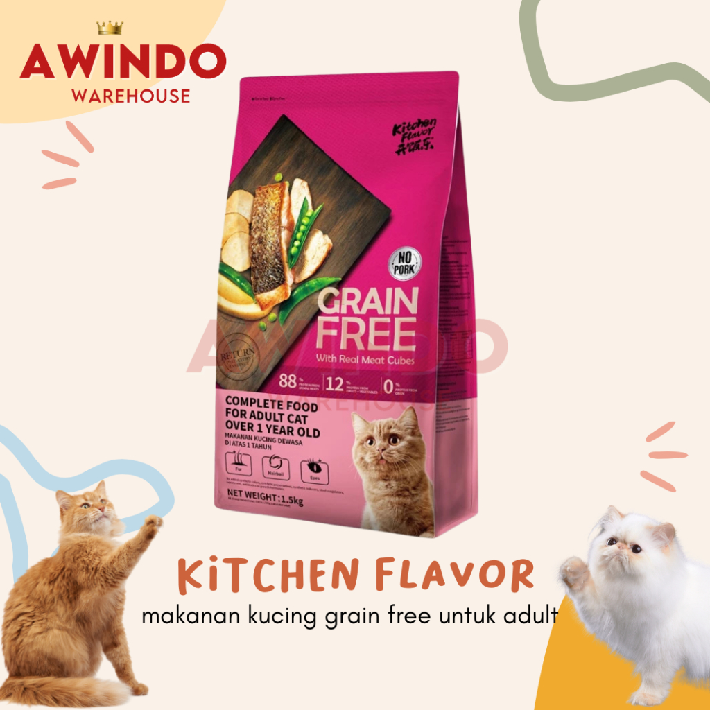 Jual KITCHEN FLAVOR KF01 Makanan Kucing Kering Dewasa Kitchen