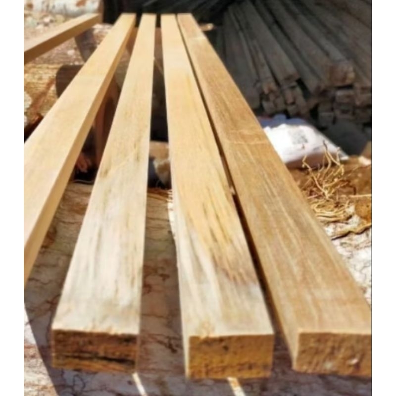 Jual LIST KAYU RENG 3X4CM Panjang 2,5Meter Solid serut halus KAYU RENG ...