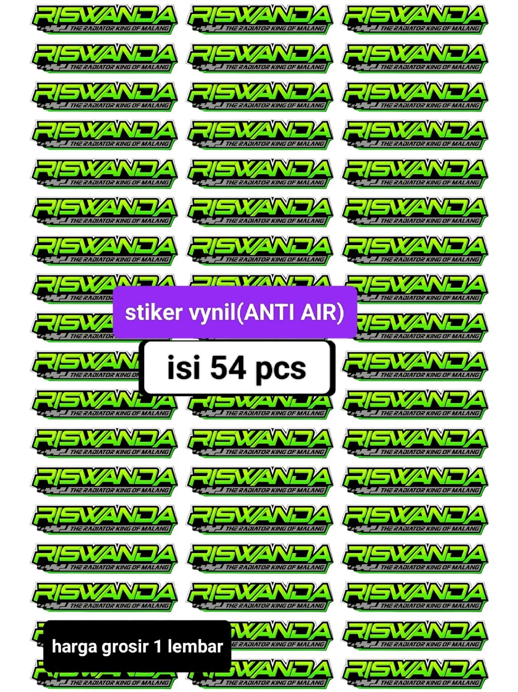 Jual STIKER RISWANDA AUDIO ISI 54 PCS BAHAN VYNIL(ANTI AIR) | Shopee ...
