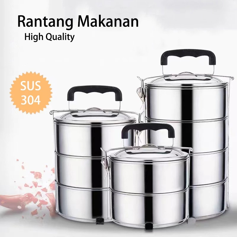 Jual RANTANG CATRERING MAKANAN STAINLESS STEEL SUSUN TEBAL / RANTANG ...