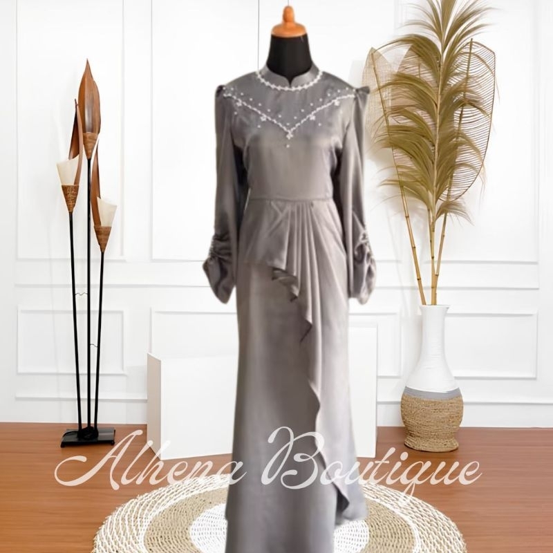 Jual Terbaru!!! Karisma Dress Simple Mewah Slim Fit Gamis