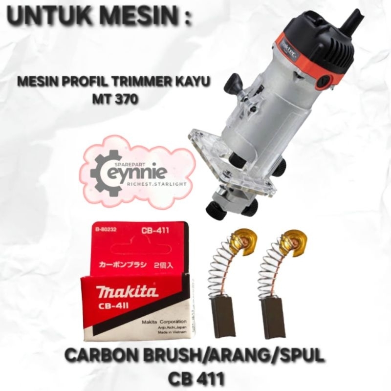 Jual CARBON BRUSH MESIN PROFIL 6MM MT 370 MT 371 MAKTEC CB 411 ARANG ...