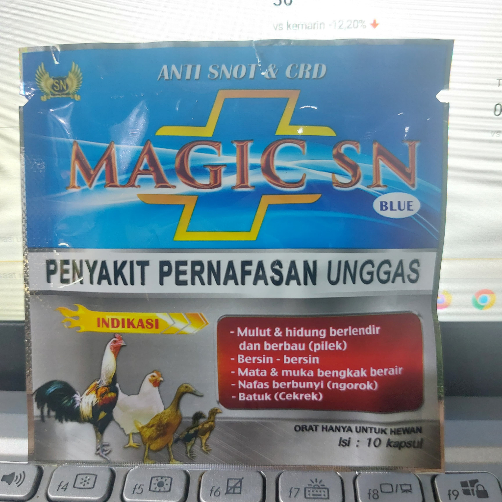 Jual Magic SN Biru Obat Snot Ngorok dan Pernafasan Unggas Hewan Ternak ...