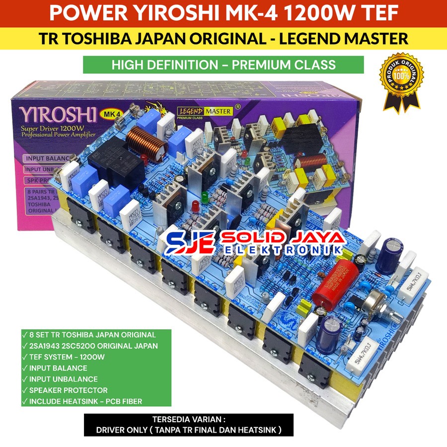 Jual KIT POWER YIROSHI MK4 1200W MONO PLUS TR FINAL TOSHIBA ASLI JAPAN