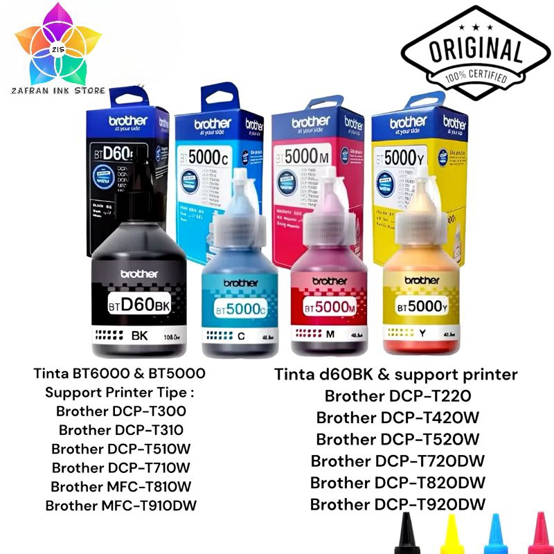 Jual TINTA PRINTER BROTHER DCP T310 T510W T710W MFC T810W T910W BT D60 ...