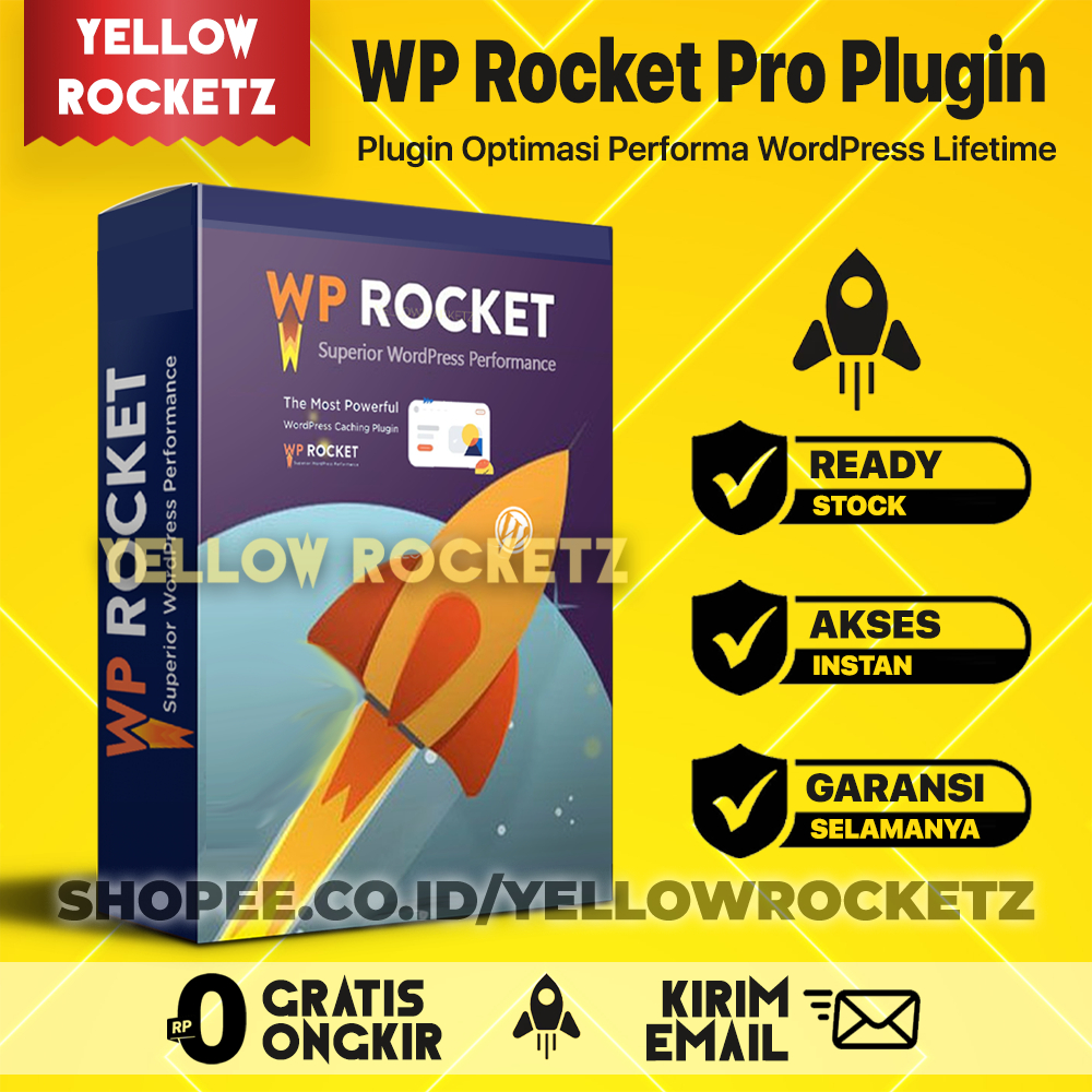 Jual WP ROCKET PRO Plugin Caching WP - Superior Web Performance Booster ...