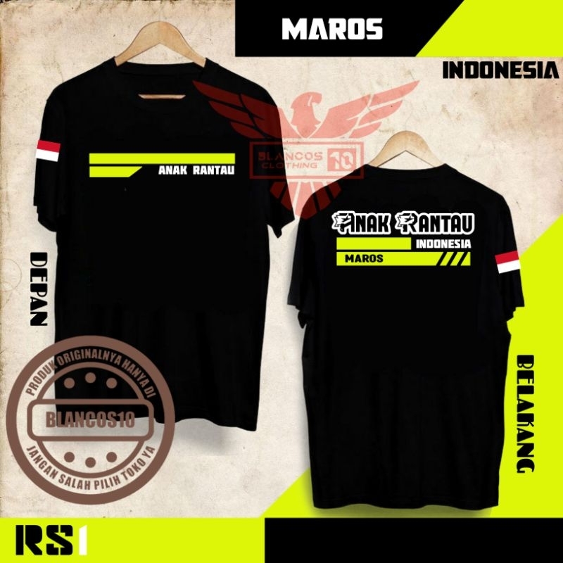 Jual KAOS PREMIUM DESAIN TULISAN ANAK RANTAU MAROS INDONESIA / RS1 ...