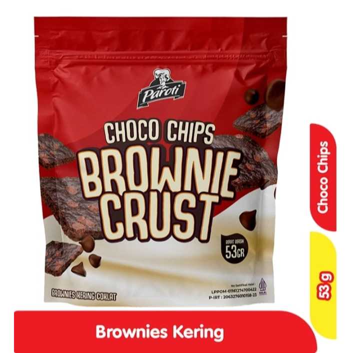 Jual Paroti Brownie Crust Brownies Kering Choco Chip Pouch 43gr ...