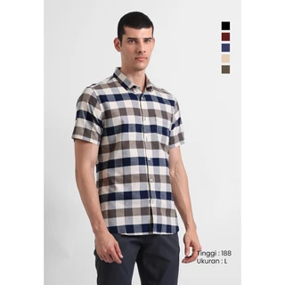 MANZONE - Kemeja Oxford Lengan Pendek Rodrick Slim Fit - Colour Series