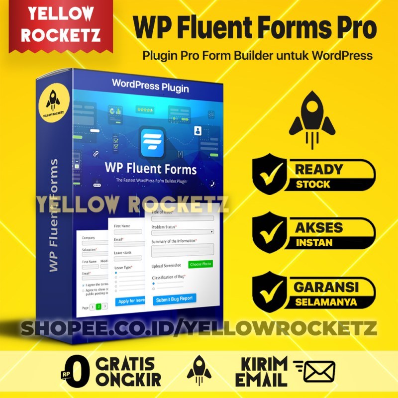 Jual WP FLUENT FORMS PRO - WordPress Form Plugin Pro Lifetime | Shopee ...